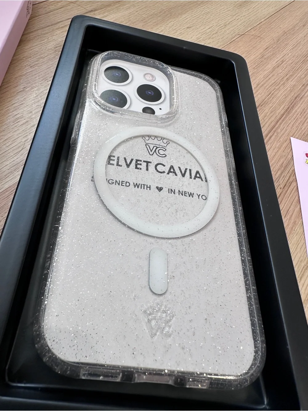 Velvet caviar iPhone 14 Pro clear stardust case